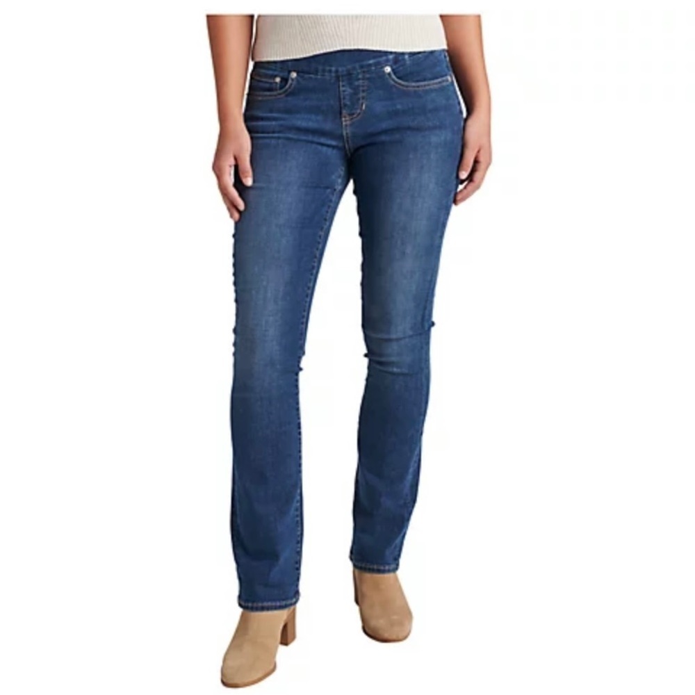 Jag Paley High Rise Boot‎ Leg Pull On Jeans Size 12P Dark Wash